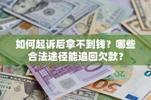 武汉如何起诉后拿不到钱？哪些合法途径能追回欠款？