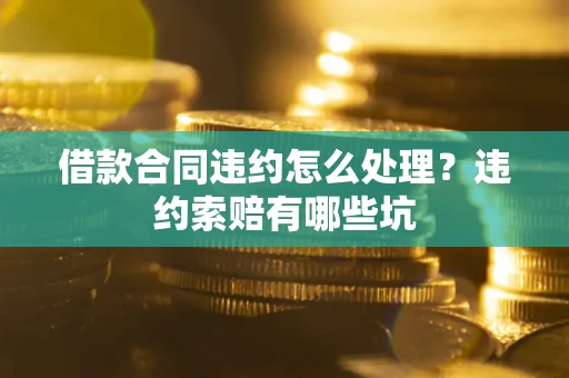 武汉借款合同违约怎么处理？违约索赔有哪些坑