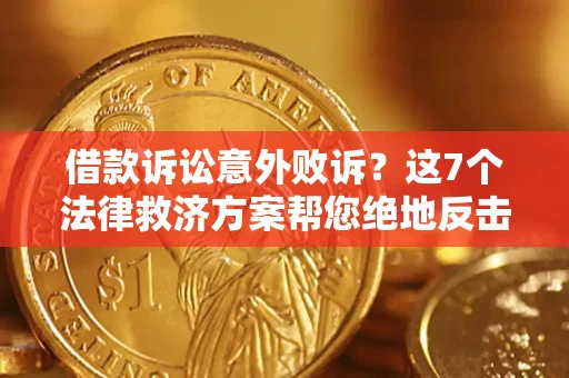 武汉借款诉讼意外败诉？这7个法律救济方案帮您绝地反击！