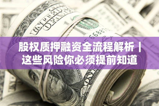 武汉股权质押融资全流程解析｜这些风险你必须提前知道
