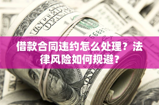 武汉借款合同违约怎么处理？法律风险如何规避？