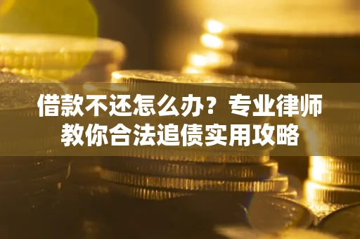 武汉借款不还怎么办？专业律师教你合法追债实用攻略