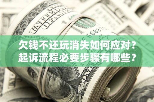 武汉欠钱不还玩消失如何应对？起诉流程必要步骤有哪些？